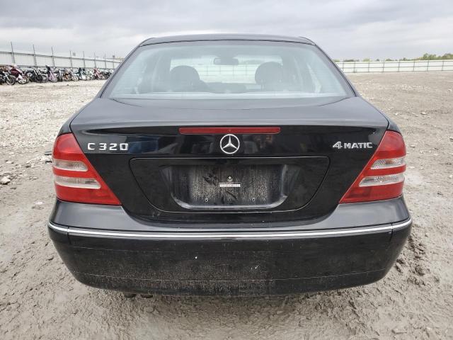 WDBRF84J04F528257 - 2004 MERCEDES-BENZ C 320 4MATIC BLACK photo 6