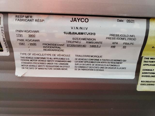 1UJBJ0AJ6M17J1313 - 2021 JAYCO JAY FLIGHT GRAY photo 10