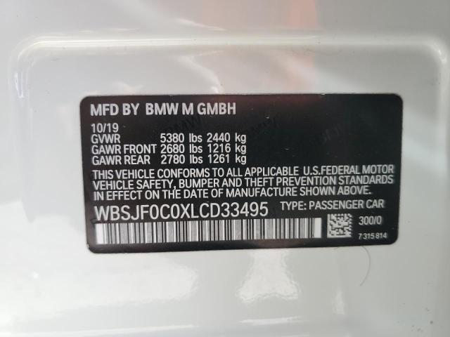 WBSJF0C0XLCD33495 - 2020 BMW M5 BASE WHITE photo 12