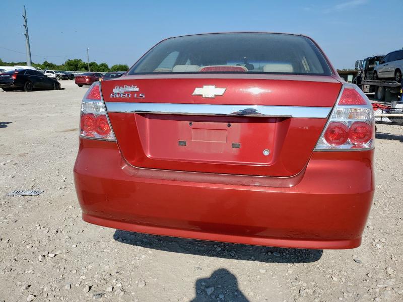 KL1TD56647B098935 - 2007 CHEVROLET AVEO BASE RED photo 6