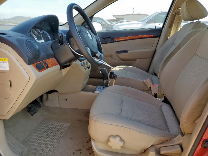 KL1TD56647B098935 - 2007 CHEVROLET AVEO BASE RED photo 7