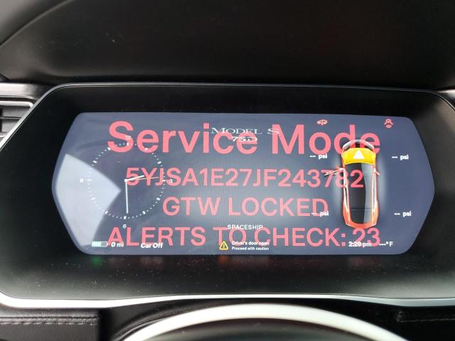 5YJSA1E27JF243782 - 2018 TESLA MODEL S წითელი ფოტო 9