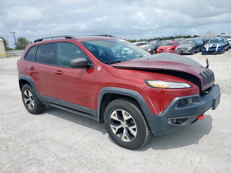 1C4PJMBS4FW674563 - 2015 JEEP CHEROKEE TRAILHAWK 栗色 照片 4