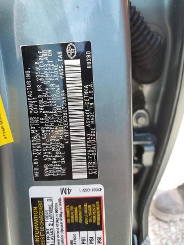 4T1BF3EK0BU735894 - 2011 TOYOTA CAMRY BASE TEAL photo 12