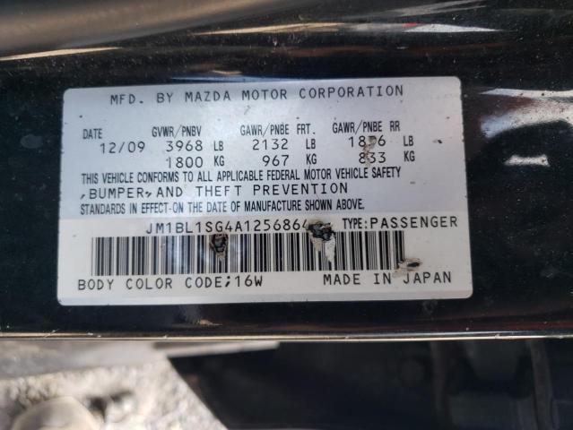 JM1BL1SG4A1256864 - 2010 MAZDA 3 I BLACK photo 12