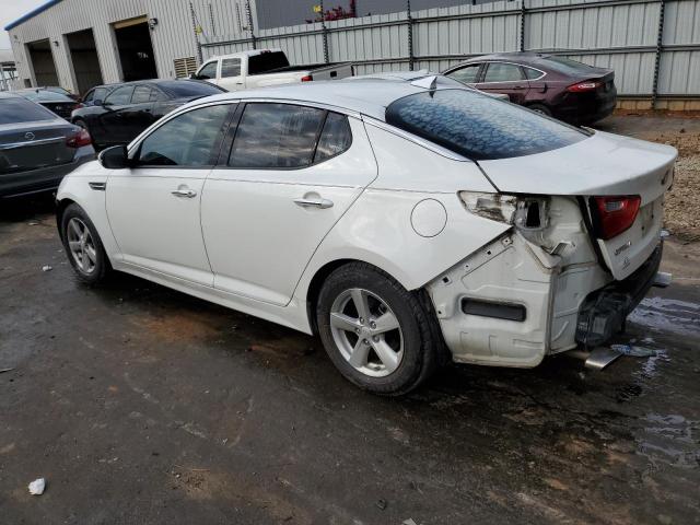 KNAGM4A73F5627712 - 2015 KIA OPTIMA LX WHITE photo 2