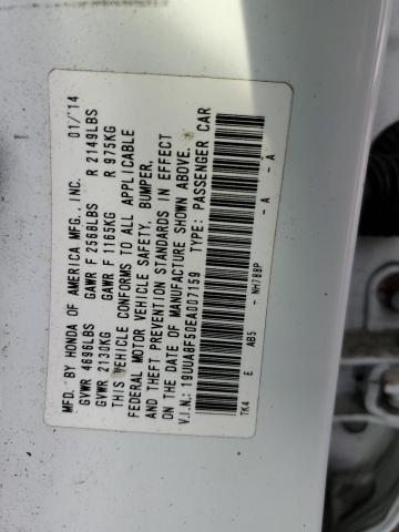 19UUA8F50EA007159 - 2014 ACURA TL TECH WHITE photo 12