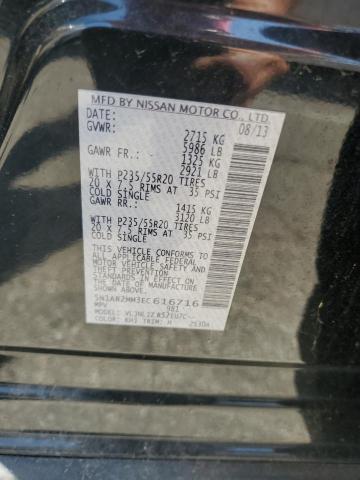 5N1AR2MM3EC616716 - 2014 NISSAN PATHFINDER S Սև լուսանկար 13