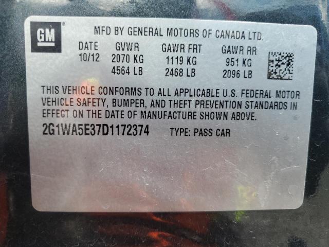 2G1WA5E37D1172374 - 2013 CHEVROLET IMPALA LS 石墨色 照片 12