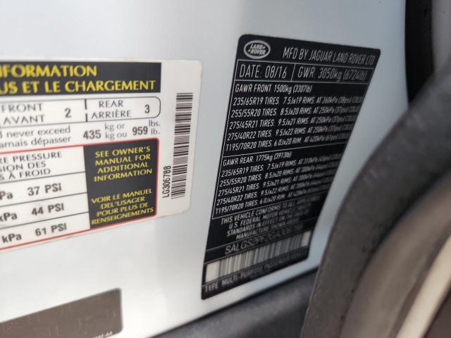 SALGS2PF2GA306788 - 2016 LAND ROVER RANGE ROVER HSE WHITE photo 13