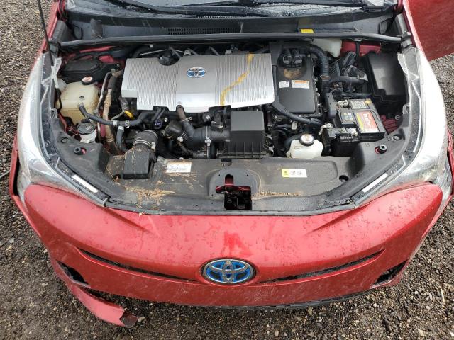JTDKARFU7H3531243 - 2017 TOYOTA PRIUS RED photo 11
