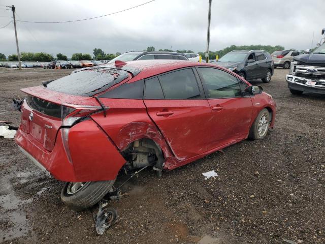 JTDKARFU7H3531243 - 2017 TOYOTA PRIUS RED photo 3
