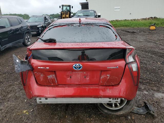 JTDKARFU7H3531243 - 2017 TOYOTA PRIUS RED photo 6