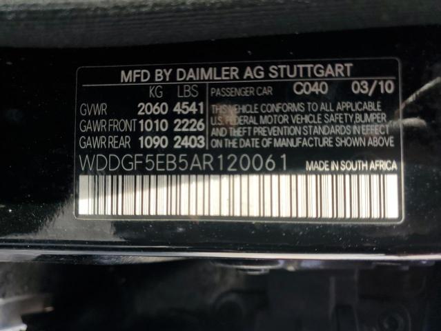 WDDGF5EB5AR120061 - 2010 MERCEDES-BENZ C 300 BLACK photo 12