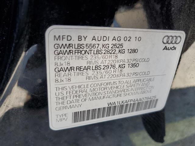 WA1LKAFP4AA076425 - 2010 AUDI Q5 PREMIUM PLUS 黑色 照片 13