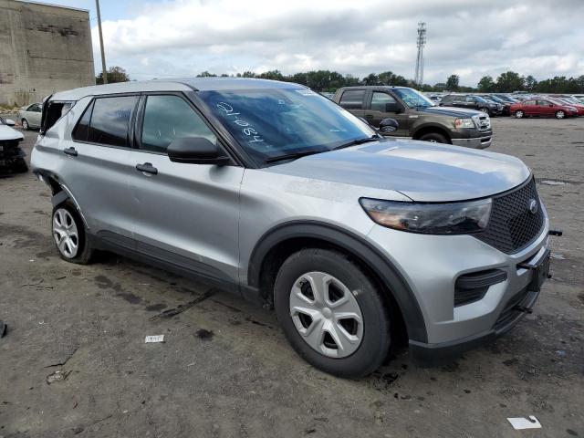 1FM5K8AC6MNA11936 - 2021 FORD EXPLORER POLICE INTERCEPTOR 银色 照片 4