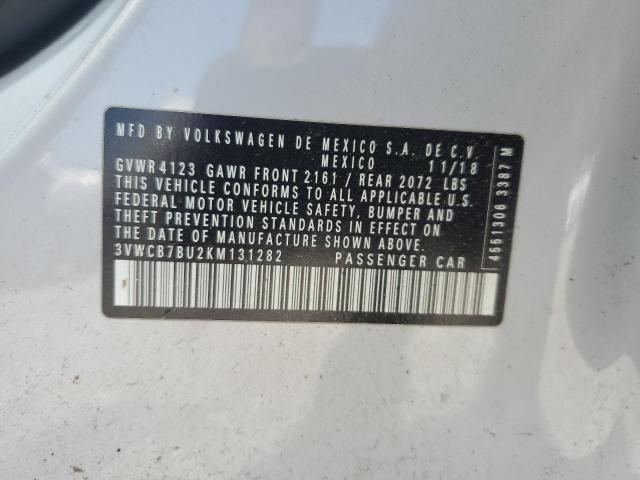 3VWCB7BU2KM131282 - 2019 VOLKSWAGEN JETTA S SILVER photo 12