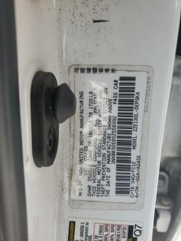 1NXBR32E85Z558392 - 2005 TOYOTA COROLLA CE WHITE photo 12