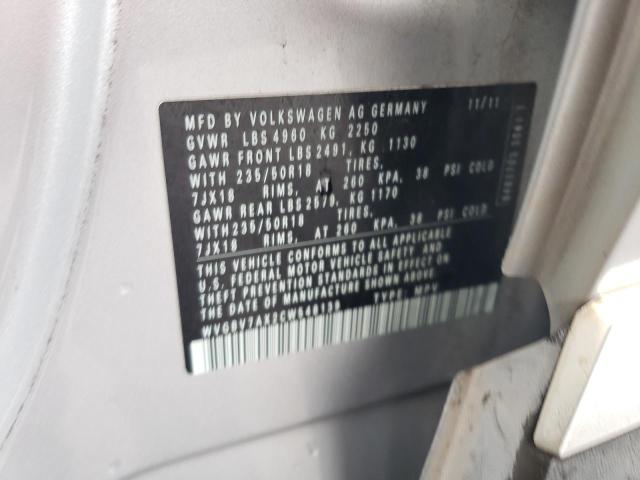 WVGBV7AX2CW548139 - 2012 VOLKSWAGEN TIGUAN S SILVER photo 13