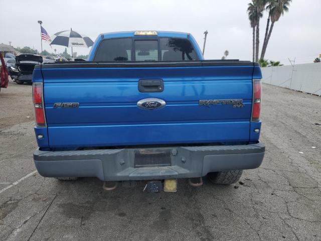 1FTEX1E60AFC85558 - 2010 FORD F150 SUPER CAB BLUE photo 6