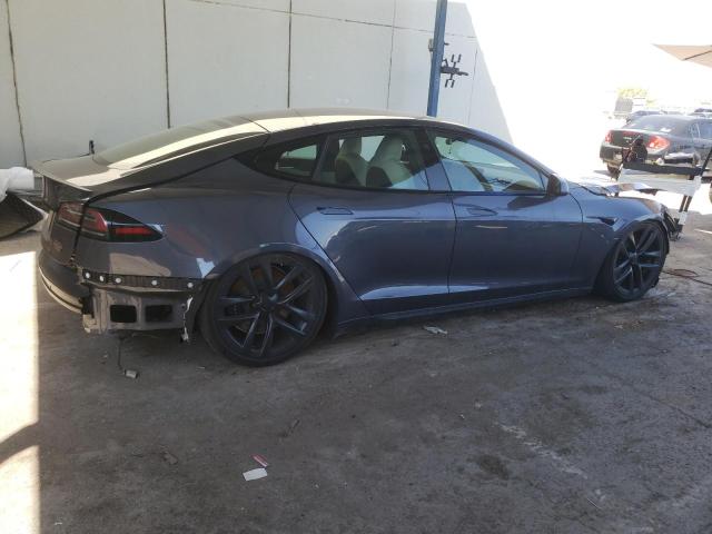 5YJSA1E66NF496634 - 2022 TESLA MODEL S ვერცხლისფერი ფოტო 3