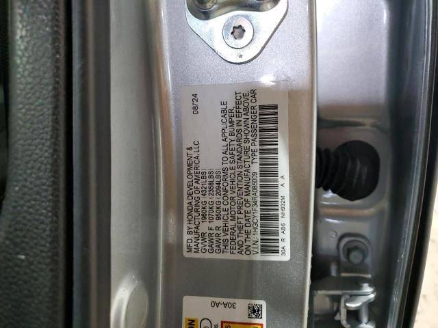 1HGCY1F34RA085009 - 2024 HONDA ACCORD EX SILVER photo 12
