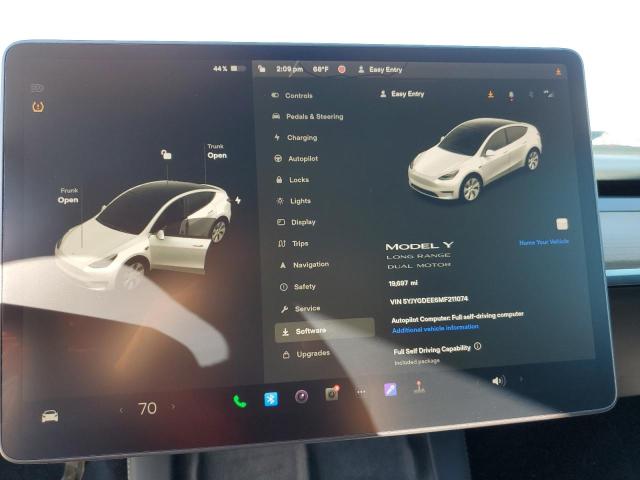 5YJYGDEE6MF211074 - 2021 TESLA MODEL Y أبيض صورة 9