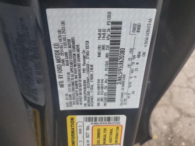 3LN6L5F95LR620380 - 2020 LINCOLN MKZ RESERVE შავი ფოტო 13