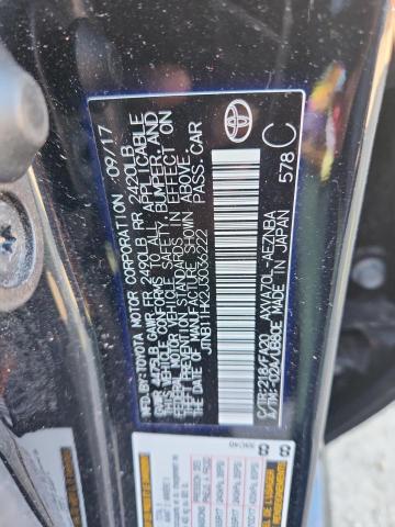 JTNB11HK2J3036222 - 2018 TOYOTA CAMRY L BLACK photo 12