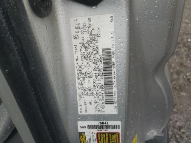 5TFUX4EN0DX019900 - 2013 TOYOTA TACOMA ACCESS CAB Srebrny zdjęcie 12