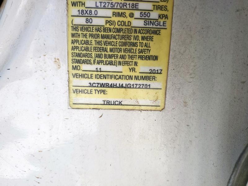 3C7WR4HJ4JG172701 - 2018 RAM 2500 ST ذو لونين صورة 10