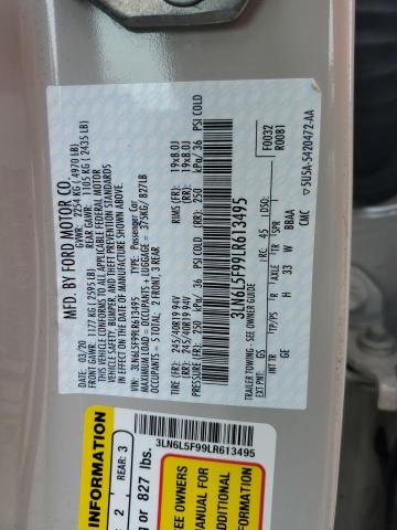 3LN6L5F99LR613495 - 2020 LINCOLN MKZ RESERVE თეთრი ფოტო 12