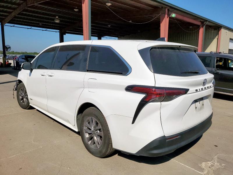 5TDKRKEC2MS058885 - 2021 TOYOTA SIENNA LE Biały zdjęcie 2