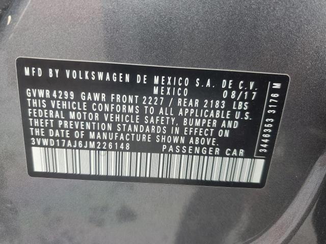 3VWD17AJ6JM226148 - 2018 VOLKSWAGEN JETTA SPORT Grau Foto 13