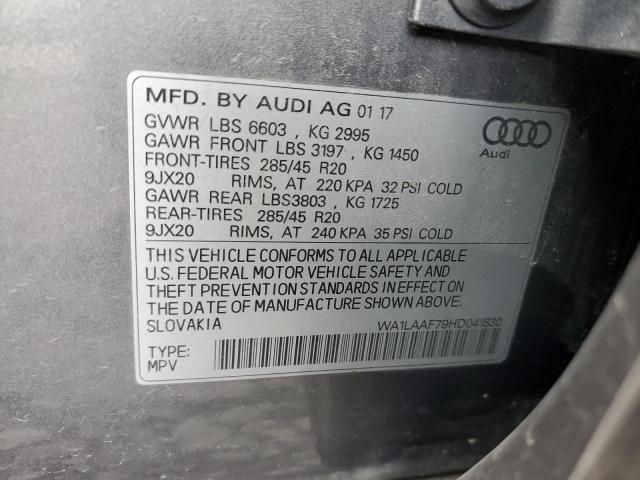 WA1LAAF79HD041830 - 2017 AUDI Q7 PREMIUM PLUS Boz foto 14