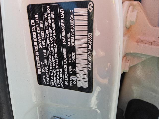 SJKCH5CR1JA046653 - 2018 INFINITI QX30 BASE WHITE photo 13