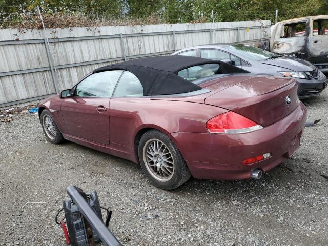 WBAEK73475B325700 - 2005 BMW 645 CI AUTOMATIC BURGUNDY photo 2