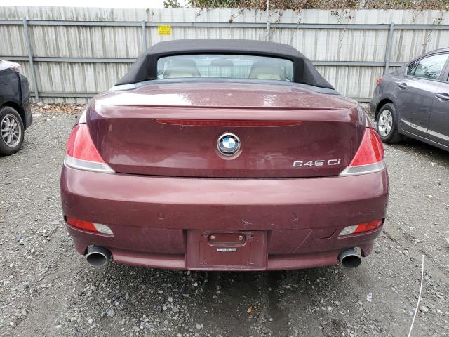 WBAEK73475B325700 - 2005 BMW 645 CI AUTOMATIC BURGUNDY photo 6