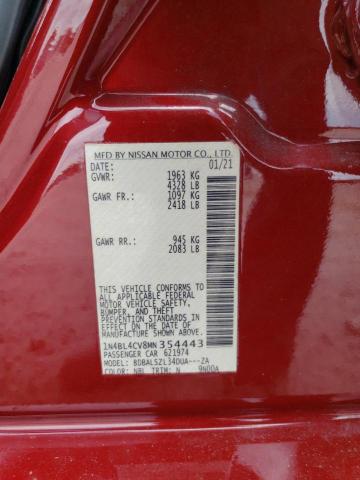 1N4BL4CV8MN354443 - 2021 NISSAN ALTIMA SR RED photo 13