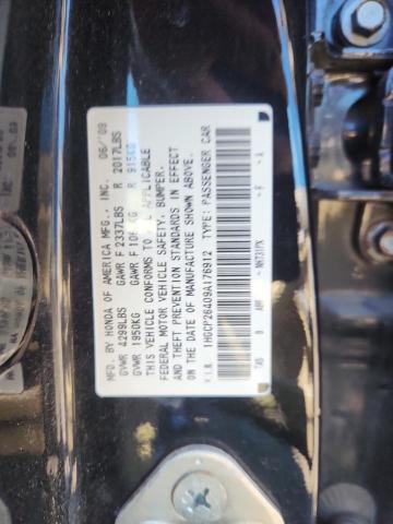 1HGCP26409A176912 - 2009 HONDA ACCORD LXP BLACK photo 12
