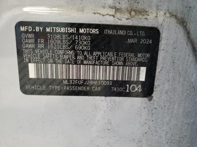 ML32FUFJ2RHF10093 - 2024 MITSUBISHI MIRAGE G4 ES 白色 照片 13