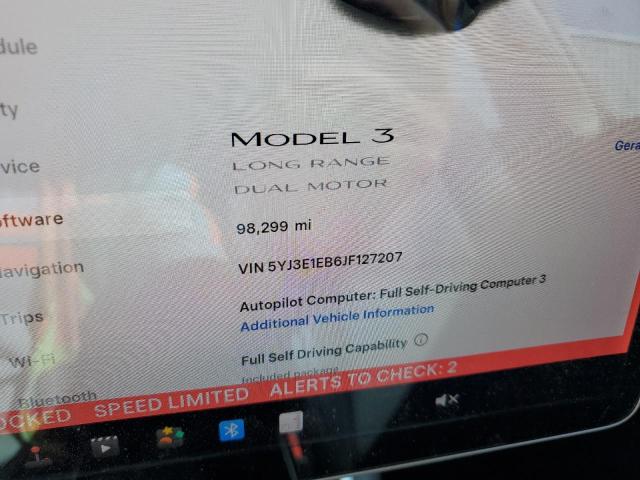 5YJ3E1EB6JF127207 - 2018 TESLA MODEL 3 Noir photo 9