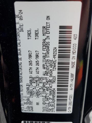 3TMLB5JN2RM058054 - 2024 TOYOTA TACOMA DOUBLE CAB Czarny zdjęcie 12