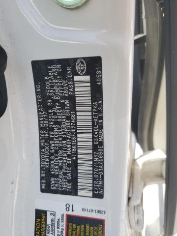 4T1BK1EB7JU274661 - 2018 TOYOTA AVALON XLE WHITE photo 13