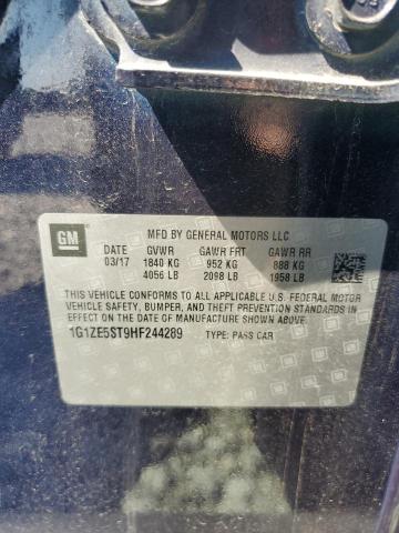 1G1ZE5ST9HF244289 - 2017 CHEVROLET MALIBU LT 蓝色 照片 12