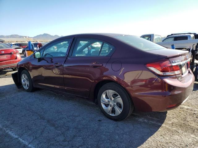 2HGFB2F57FH525954 - 2015 HONDA CIVIC LX MAROON photo 2