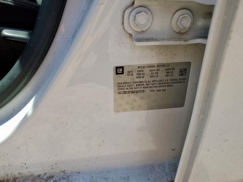 1G1ZB5ST9GF337319 - 2016 CHEVROLET MALIBU LS Ақ фото 12