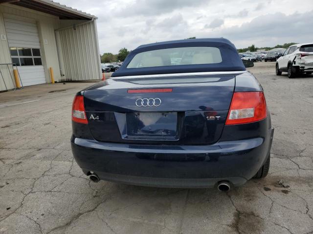 WAUAC48H56K011275 - 2006 AUDI A4 1.8 CABRIOLET BLUE photo 6