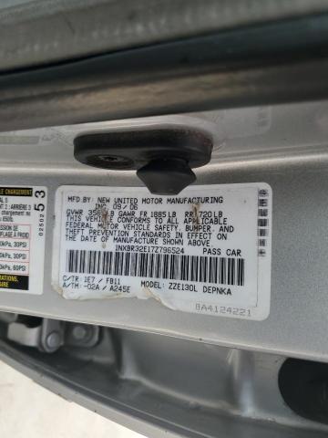 1NXBR32E17Z796524 - 2007 TOYOTA COROLLA CE SILVER photo 12