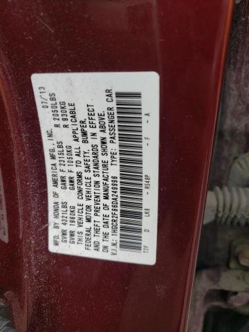 1HGCR2F86DA249996 - 2013 HONDA ACCORD EXL 栗色 照片 13